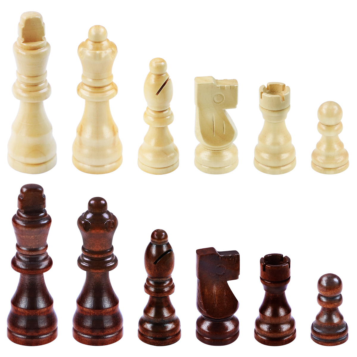 WG-CS15WM-Walnut-Pine Chess Set